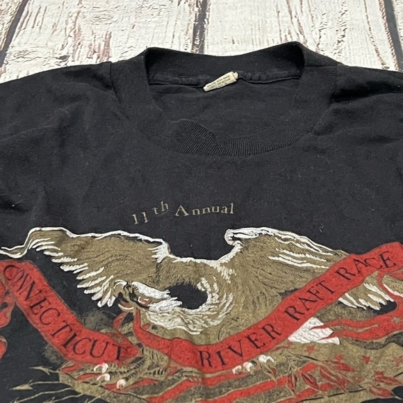 Vintage Connecticut River Raft Race Screen Stars 1980s Tee Top Shirt - Picture 4 of 7